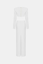 Load image into Gallery viewer, Long Sleeve Zip-Back Cropped Top and Cutout Maxi Skirt Set