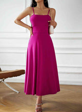 Load image into Gallery viewer, Spaghetti Strap Lace-Up Dress