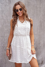 Load image into Gallery viewer, Swiss Dot Tie-Neck Sleeveless Dress