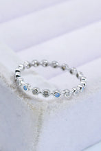 Load image into Gallery viewer, 925 Sterling Silver Zircon and Natural Moonstone Ring