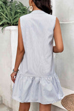 Load image into Gallery viewer, Notched Neck Ruffle Hem Sleeveless Dress