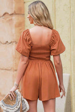 Load image into Gallery viewer, Square Neck Pleated Romper with Pockets