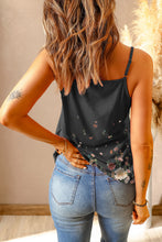 Load image into Gallery viewer, Floral Lace Trim Scalloped Plunge Cami