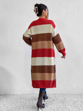 Load image into Gallery viewer, Color Block Open Front Longline Cardigan