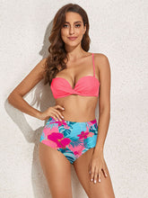 Load image into Gallery viewer, Floral Crisscross Three-Piece Swim Set