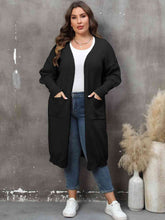 Load image into Gallery viewer, Plus Size Long Sleeve Pocketed Cardigan