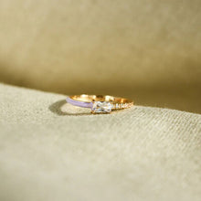 Load image into Gallery viewer, Heart Shape Inlaid Zircon Enamel Ring