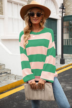 Load image into Gallery viewer, Striped Balloon Sleeve Knit Pullover