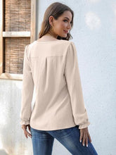 Load image into Gallery viewer, Notched Flounce Sleeve Blouse