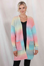 Load image into Gallery viewer, Gradient Dropped Shoulder Longline Cardigan