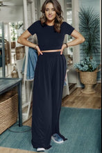 Load image into Gallery viewer, Short Sleeve Top and Wide Leg Pants Set