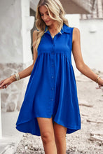 Load image into Gallery viewer, Button Down Collared Sleeveless Dress