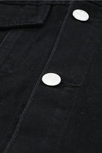 Load image into Gallery viewer, Distressed Button-Up Denim Jacket with Pockets