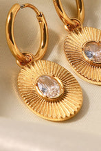 Load image into Gallery viewer, Stainless Steel Oval Dangle Earrings