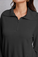 Load image into Gallery viewer, Half Zip Collared Neck Sweatshirt and Pants Set