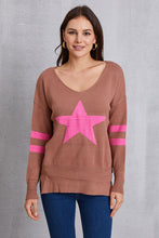 Load image into Gallery viewer, Star Scoop Neck Dropped Shoulder T-Shirt