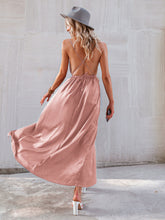 Load image into Gallery viewer, Crisscross Split Spaghetti Strap Maxi Dress