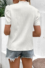 Load image into Gallery viewer, Tie Neck Puff Sleeve Blouse