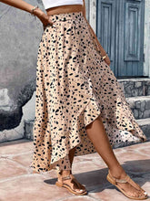 Load image into Gallery viewer, Printed High Waist Ruffled Skirt
