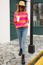 Load image into Gallery viewer, Striped Balloon Sleeve Knit Pullover