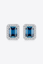 Load image into Gallery viewer, 2 Carat Moissanite Stud Earrings in Indigo