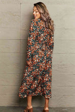Load image into Gallery viewer, Printed Surplice Neck Long Sleeve Dress