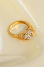 Load image into Gallery viewer, 18K Gold Plated Zircon Ring
