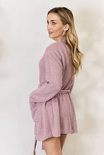 Load image into Gallery viewer, Hailey & Co Tie Front Long Sleeve Robe