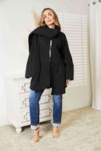 Load image into Gallery viewer, HEYSON Full Size Open Front Cardigan with Scarf Design