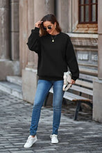 Load image into Gallery viewer, Round Neck Dropped Shoulder Sweatshirt