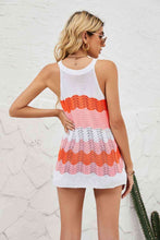 Load image into Gallery viewer, Color Block Round Neck Sleeveless Tunic Knit Top