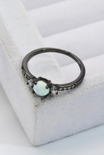 Load image into Gallery viewer, 925 Sterling Silver Round Opal Ring
