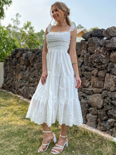 Load image into Gallery viewer, Ruffle Shoulder Frill Trim Smocked Lace Tiered Dress