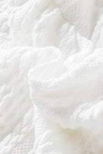 Load image into Gallery viewer, Baby Girl Decorative Button Ruffle Shoulder Textured Dress