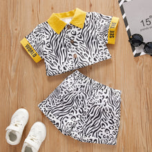 Load image into Gallery viewer, Animal Print Shirt and Shorts Set