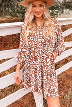Load image into Gallery viewer, Floral V-Neck Mini Dress with Pockets