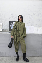 Load image into Gallery viewer, Ruffled Bishop Sleeve Top and Wide Leg Pants Set