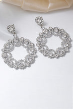 Load image into Gallery viewer, Alloy Rhinestone Round Drop Earrings