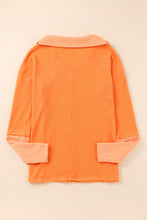 Load image into Gallery viewer, Waffle-Knit Slit Drop Shoulder Top