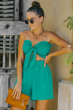 Load image into Gallery viewer, Smocked Frill Trim Tube Top and Shorts Set
