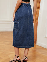 Load image into Gallery viewer, Button Down Denim Skirt