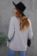 Load image into Gallery viewer, Camouflage Color Block Waffle Knit Pullover