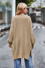 Load image into Gallery viewer, Open Front Dropped Shoulder Longline Cardigan