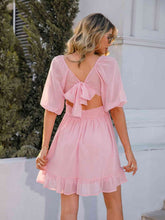 Load image into Gallery viewer, Square Neck Ruffle Hem Dress