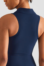 Load image into Gallery viewer, Zip Up Collared Cropped Sports Top