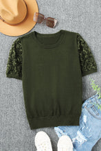 Load image into Gallery viewer, Applique Short Sleeve Knit Top