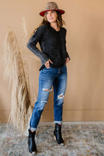 Load image into Gallery viewer, BiBi Take a Break Mineral Wash Waffle Knit Hoodie