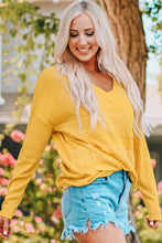 Load image into Gallery viewer, Ribbed Lace Trim V-Neck Top