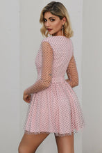 Load image into Gallery viewer, Polka Dot Deep V Mini Tulle Dress
