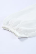 Load image into Gallery viewer, Tied Balloon Sleeve Cropped Blouse